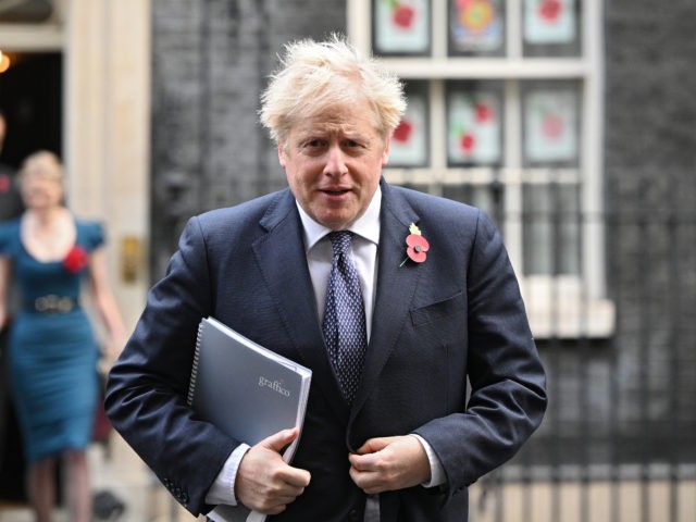 LONDON, ENGLAND - NOVEMBER 10: Britain's Prime Minister Boris Johnson leaves number 1
