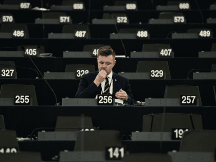 MEP's Fredrick Federley attends a debate on the current situation in the EU at the European Parliament in Strasbourg, eastern France, on March 09, 2016. European Parliament lawmakers accused the EU on March 9 of giving Turkish President Recep Tayyip Erdogan the "keys to the gates of Europe" through a …