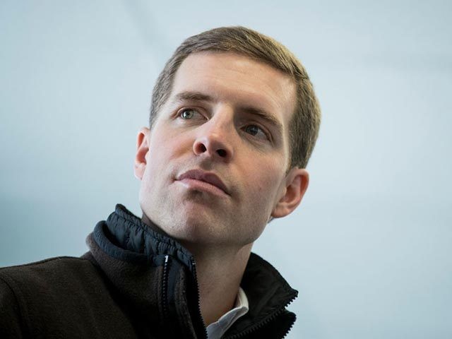 WAYNESBURG, PA - MARCH 11: Conor Lamb, Democratic Congressional candidate for Pennsylvania's 18th district, waits to speak at a campaign rally with United Mine Workers of America (UMWA) at the Greene County Fairgrounds, March 11, 2018 in Waynesburg, Pennsylvania. Lamb is running in a tight race for the vacated seat …