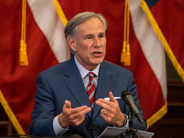 AUSTIN, TX - MAY 18: (EDITORIAL USE ONLY) Texas Governor Greg Abbott announces the reopening of more Texas businesses during the COVID-19 pandemic at a press conference at the Texas State Capitol on May 18, 2020 in Austin, Texas. Abbott said that childcare facilities, youth camps, some professional sports, and …