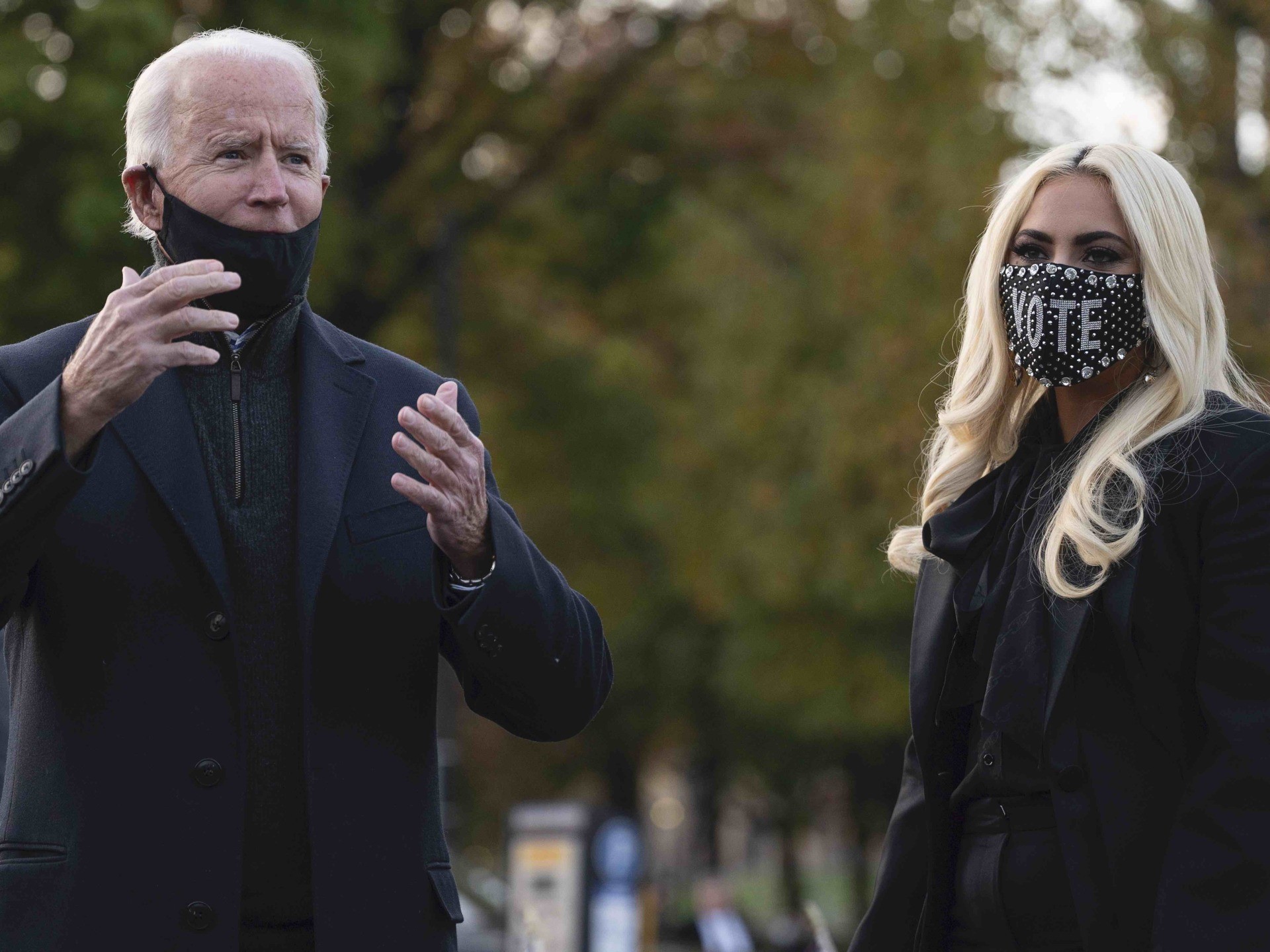 Joe Biden and Lady Gaga (Jim Watson / AFP / Getty)