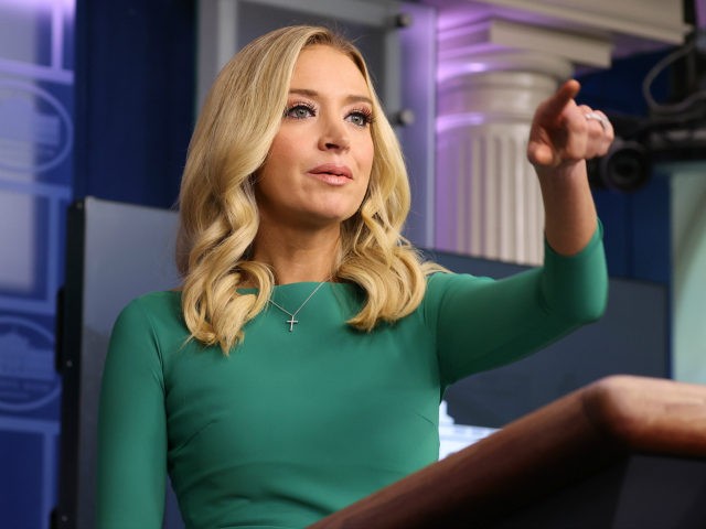White House Press Secretary Kayleigh McEnany speaks during a White House press briefing in