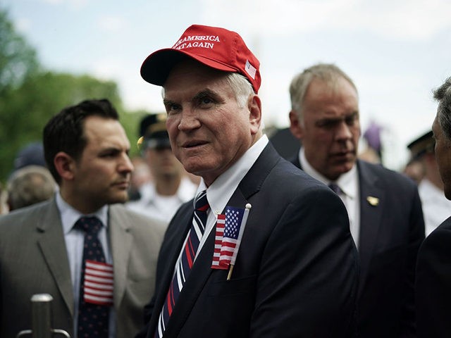 WASHINGTON, DC - JUNE 05: U.S. Rep. Mike Kelly (R-PA) (2nd L) attends a 'Celebration of America' event on the south lawn of the White House June 5, 2018 in Washington, DC. The event, originally intended to honor the Super Bowl champion Philadelphia Eagles, was changed after the majority of …