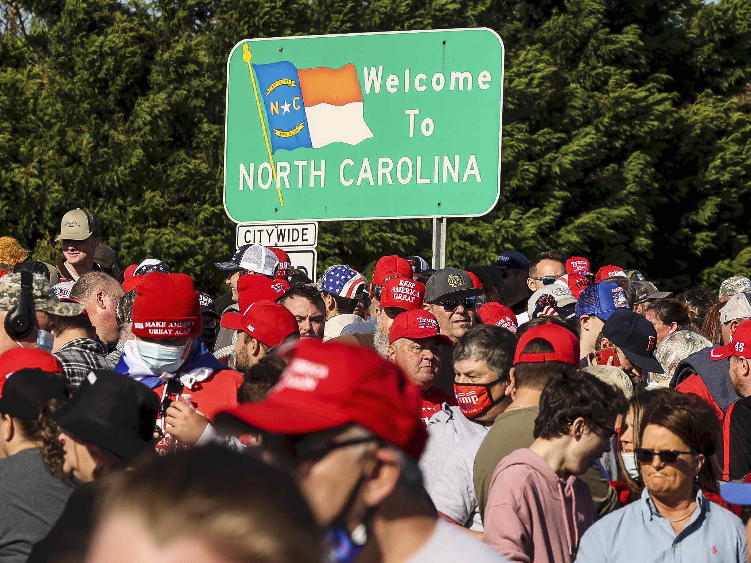 North Carolina rally sign (Michael Ciaglo / Getty)