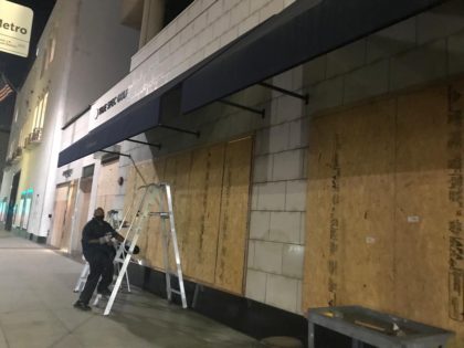 Beverly Hills boarded up (Breitbart News)