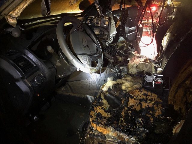 Arson is suspected in the burning of a Portland police cruiser. (Photo: Portland Police Bureau)