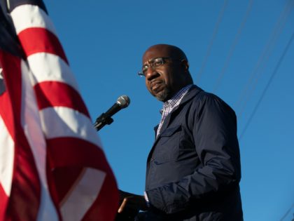 MARIETTA, GA - NOVEMBER 15: Democratic U.S. Senate candidate Raphael Warnock of Georgia sp