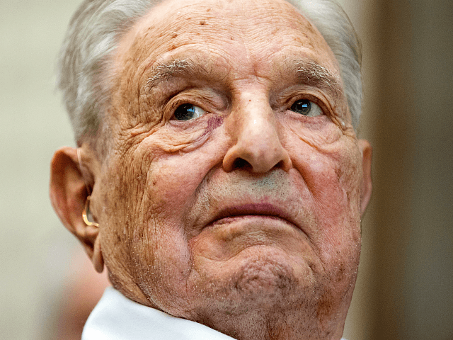 Hungarian-born US investor and philanthropist George Soros receives the Schumpeter …