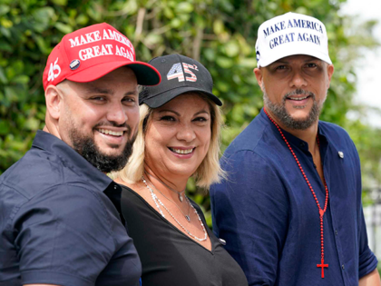 Tirso Luis, left, Ana Paez, and German Pinelli, right, members of the band Los 3 de la Hab