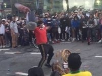 WATCH: Crowd in Philadelphia Attacks Effigy of President Donald Trump