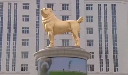 Turkmenistan Dog Statue