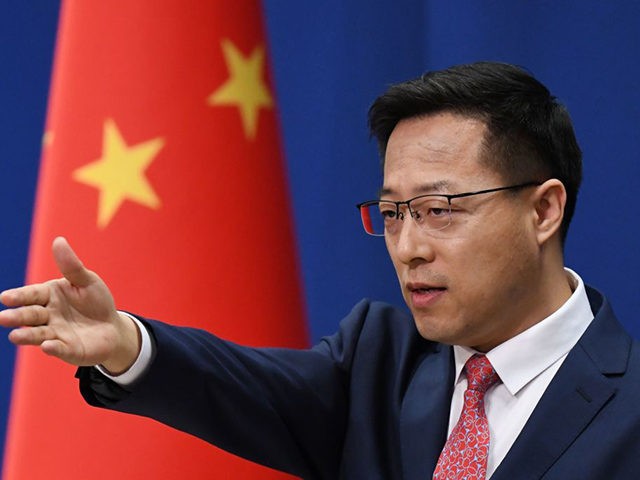 Chinese Foreign Ministry spokesman Zhao Lijian takes a question at the daily media briefin