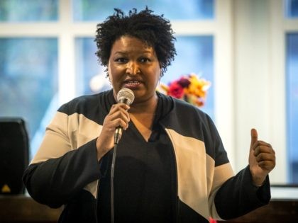 Politician and author Stacey Abrams speaks to an audience about voter supresssion on Tuesday, Nov. 19, 2019, in Atlanta. Abrams spoke during a roundtable summit as one in a series of events leading up athe Democratic debate to be held in Atlanta. Abrams' failed bid for Georgia's governor's seat was …