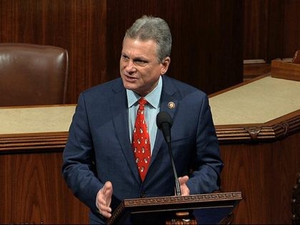 Rep. Buddy Carter, R-Ga., speaks as the House of Representatives debates the articles of impeachment against President Donald Trump at the Capitol in Washington, Wednesday, Dec. 18, 2019. (House Television via AP)