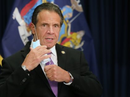 NEW YORK, NEW YORK - SEPTEMBER 08: New York state Gov. Andrew Cuomo speaks at a news conference on September 08, 2020 in New York City. Cuomo, though easing restrictions on casinos and malls throughout the state, has declined to do so for indoor dining in restaurants in New York …