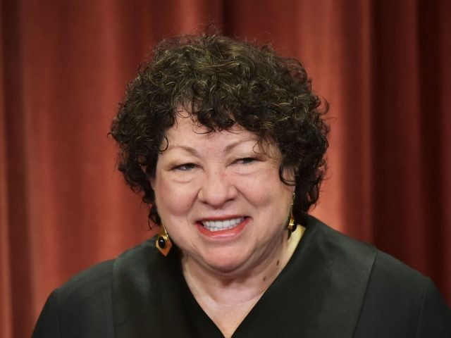 Associate Justice Sonia Sotomayor poses in the official group photo at the US Supreme Court in Washington, DC on November 30, 2018. (Photo by MANDEL NGAN / AFP) (Photo credit should read MANDEL NGAN/AFP via Getty Images)
