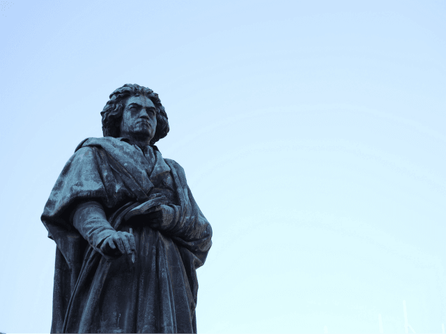 BONN, GERMANY - JANUARY 21: A monument of German pianist and composer Ludwig van Beethoven