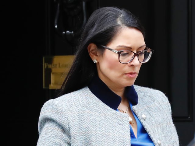 Britain's Home Secretary Priti Patel leaves number 10, Downng Street in central London on