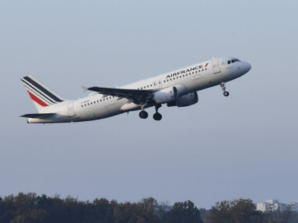 An aircraft of French airline Air France, the last plane to take off from Tegel 'Otto