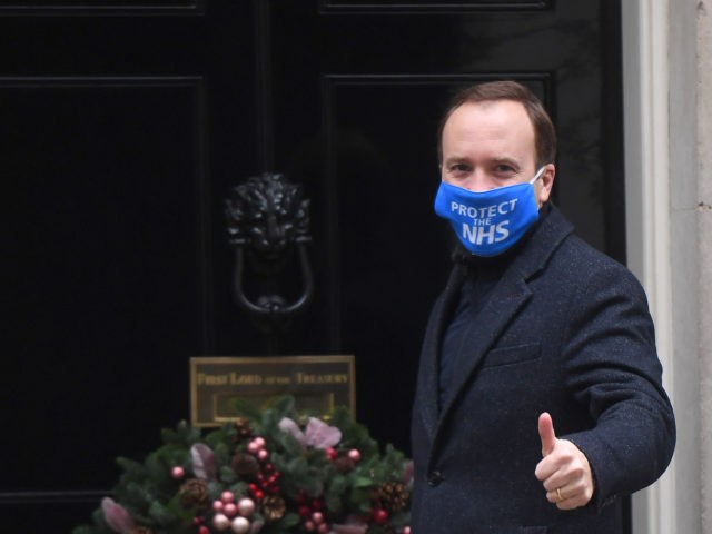 LONDON, ENGLAND - DECEMBER 02: Secretary of State for Health and Social Care, Matt Hancock arrives at number 10, Downing Street on December 2, 2020 in London, England. (Photo by Peter Summers/Getty Images)