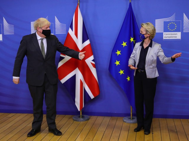 BRUSSELS, BELGIUM - DECEMBER 09: Prime Minister Boris Johnson and European Commission pres