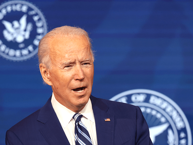 U.S. President-elect Joe Biden speaks as he announces U.S. Army (retired) General Lloyd Au