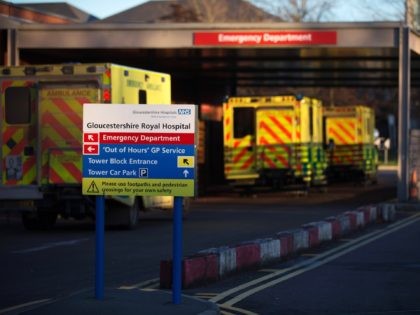GLOUCESTER, UNITED KINGDOM - JANUARY 06: Ambulances arrive outside the Accident and Emergency department of Gloucestershire Royal Hospital on January 6, 2015 in Gloucester, England. The hospital is one of a number in the UK to have declared a major incident due to high demand in itÕs A&E departments whilst …