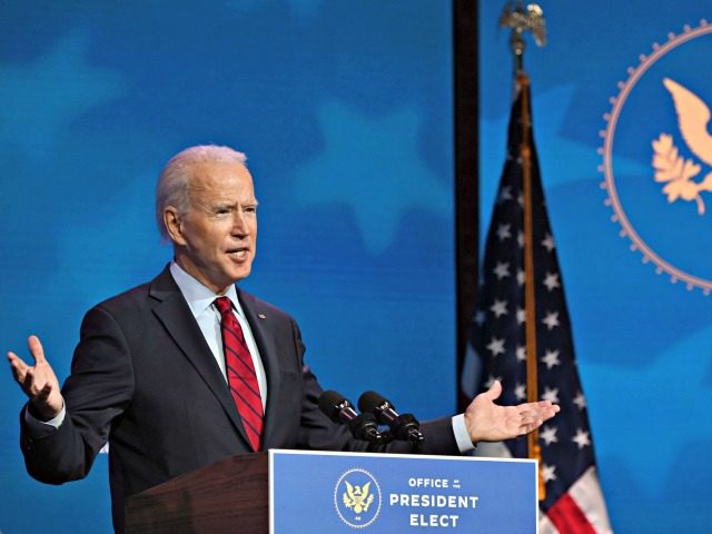 US President-elect Joe Biden speaks before announcing his team tasked with dealing with the Covid-19 pandemic at The Queen in Wilmington, Delaware on December 8, 2020. - President-elect Joe Biden on December 7, 2020 named the team tasked with turning around the United States' floundering efforts to quell the Covid-19 …
