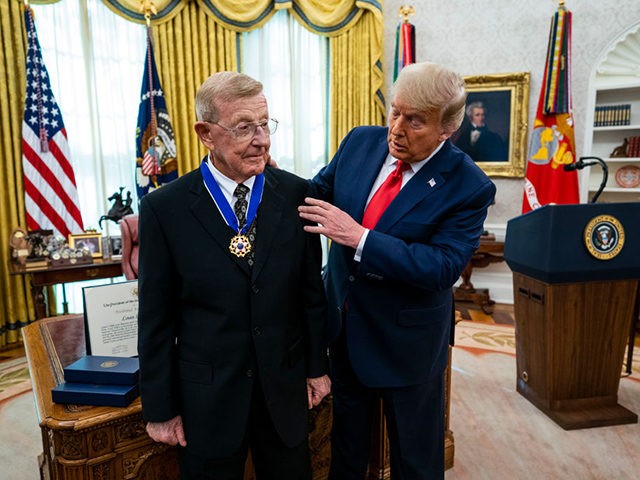 WASHINGTON, DC - DECEMBER 03: President Donald Trump presents the Medal of Freedom to form
