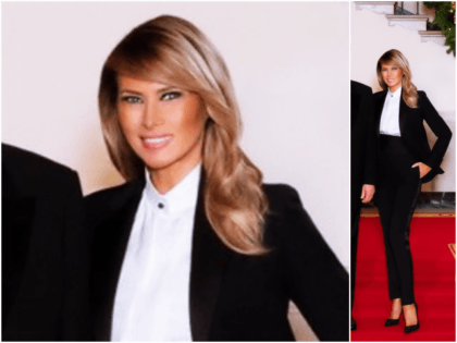 First Lady Melania Trump posed for the official White House …