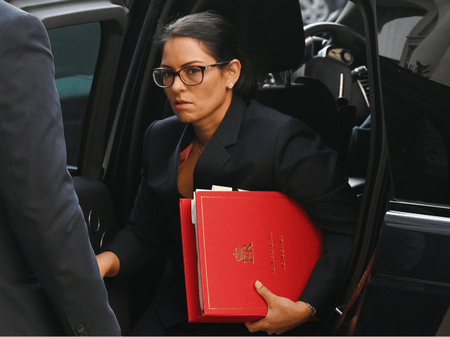 Britain's Home Secretary Priti Patel arrives at Foreign, Commonwealth and Development Office (FCDO) in central London on September 22, 2020 to attend the weekly meeting of the cabinet. - The UK government will on Tuesday announce new measures to curb rising coronavirus cases across England, hours after upgrading the virus …