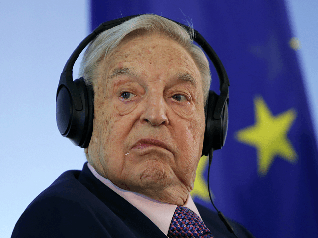 Hungarian-American investor George Soros attends a press conference prior to the launch event for t