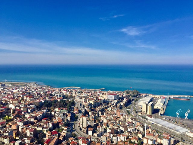 Panoramic view Trabzon city in Black Sea region,Turkey