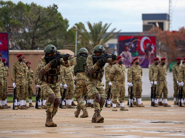 Libyan military graduates loyal to the UN-recognised Government of National Accord (GNA) p