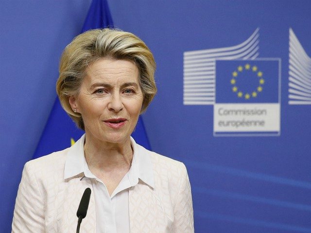 European Commission President Ursula von der Leyen gives a statement at the European Commission in Brussels, on December 5, 2020. - British and EU negotiators have paused Brexit talks because they say significant divergences remain and the conditions for a deal between the two sides have not been met. A …