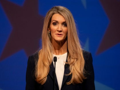 U.S. Sen. Kelly Loeffler speaks during a debate with Democratic challenger for U.S. Senate