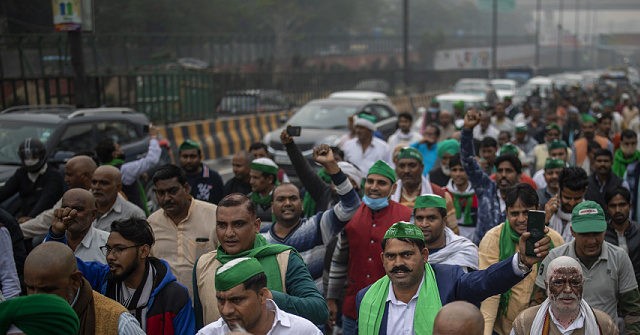 India's Capital Surrounded by 65,000 Protesting Farmers