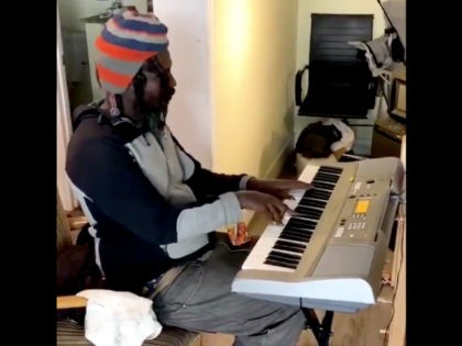 A former homeless man received a special musical gift recently, a keyboard, from an anonym