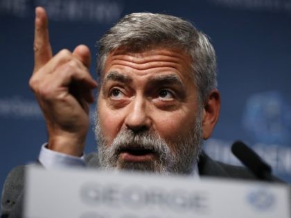 US actor and activist George Clooney speaks at a press conference about South Sudan in London, Thursday, Sept. 19, 2019. The largest multinational oil consortium in South Sudan is "proactively participating in the destruction" of the country, the actor George Clooney and co-founder of The Sentry watchdog group told The …