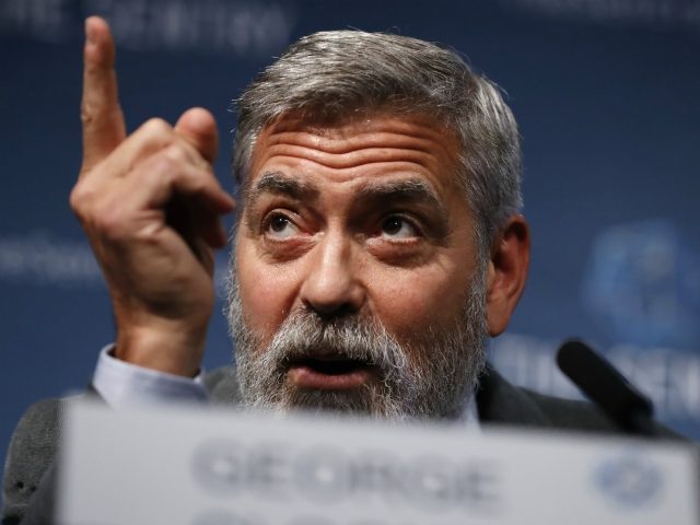 US actor and activist George Clooney speaks at a press conference about South Sudan in Lon