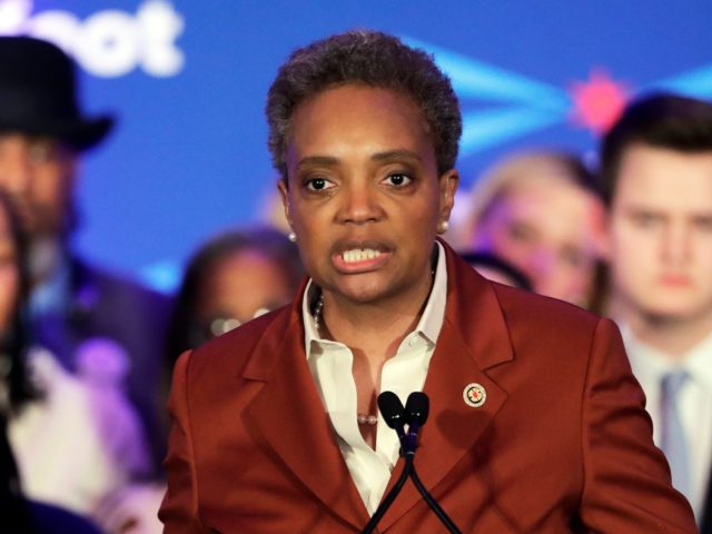 Lori Lightfoot speaks at her election night party Tuesday, April 2, 2019, in Chicago. Lori Lightfoot elected Chicago mayor, making her the first African-American woman to lead the city. (AP Photo/Nam Y. Huh)