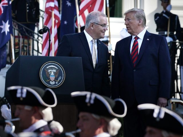 WASHINGTON, DC - SEPTEMBER 20: U.S. President Donald Trump welcomes Australian Prime Minis