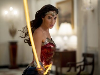 This image released by Warner Bros. Entertainment shows Gal Gadot in a scene from "Wonder Woman 1984." The superhero sequel earned an estimated $38.5 million in ticket sales from international theaters, Warner Bros. said Sunday, Dec. 20, 2020. (Clay Enos/Warner Bros. via AP)