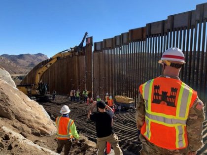 Final installation of the now completed 450 miles of new border wall systems. (Photo: U.S. Customs and Border Protection)