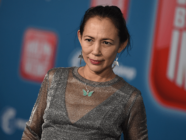 Irene Bedard arrives at the Los Angeles premiere of "Ralph Breaks the Internet" at El Capi