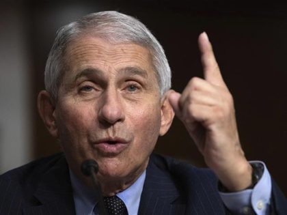 Dr. Anthony Fauci, Director of the National Institute of Allergy and Infectious Diseases at the National Institutes of Health, testifies during a Senate Senate Health, Education, Labor, and Pensions Committee Hearing on the federal government response to COVID-19 on Capitol Hill Wednesday, Sept. 23, 2020, in Washington. (Graeme Jennings/Pool via …