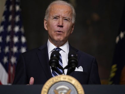 President Joe Biden delivers remarks on climate change and green jobs, in the State Dining Room of the White House, Wednesday, Jan. 27, 2021, in Washington. (AP Photo/Evan Vucci)