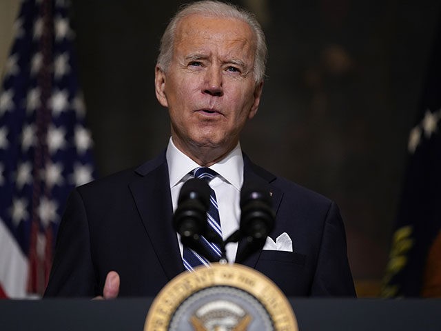 President Joe Biden delivers remarks on climate change and green jobs, in the State Dining