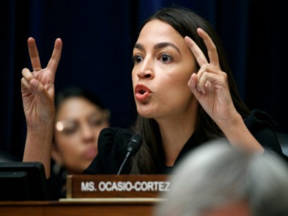 Rep. Alexandria Ocasio-Cortez, D-N.Y., asks a question during a House Oversight subcommittee hearing into the Trump administration's decision to stop considering requests from immigrants seeking to remain in the country for medical treatment and other hardships, Wednesday, Sept. 11, 2019, in Washington. (AP Photo/Jacquelyn Martin)