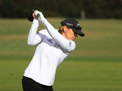 ORLANDO, FLORIDA - DECEMBER 19: Annika Sorenstam of Sweden warms up on the range prior to